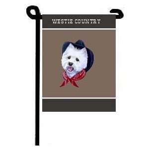  Westie Country Cowboy Garden Flag 