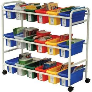  Leveled Reading Book Browser Cart   18 Book Tubs
