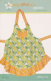 Cabbage Rose Apron Sewing Pattern   Sassy Plus Size Apron   sizes Med 