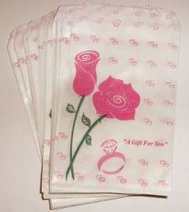 description pink rose paper gift bags size 4 x 6 quantity 100 pieces
