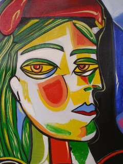 39   PICASSO MODEL_____ORIGINAL cubist painting by IOV  