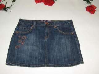 OLD NAVY Disttress Rhinestone Girls Jean Skirt Size 14  
