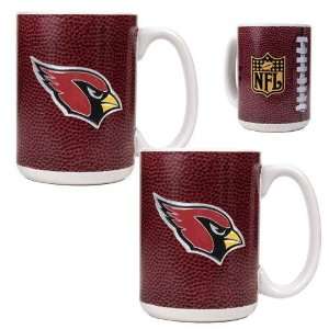  Arizona Cardinals NFL 2pc Gameball Ceramic Mug Set 