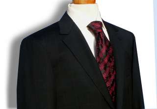 Valentino Navy Burgundy Windowpane 2B $1595 Men Suit  