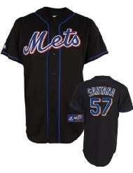 MLB Youth New York Mets Johan Santana Black Alternate Short Sleeve 6 