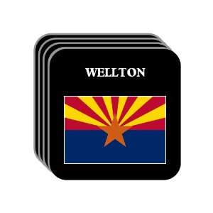 US State Flag   WELLTON, Arizona (AZ) Set of 4 Mini Mousepad Coasters