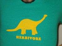 Original HERBIVORE Vegetarian Dinosaur SHIRT L  