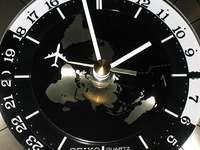 SEIKO $20.000.000 Dean Whitter High End World Clock Brass Glass 