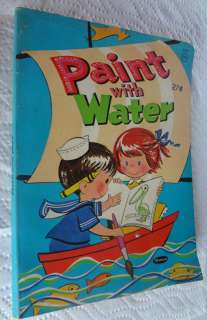 Vtg Paint With Water Coloring Book Whitman 1964 VGU Animals Play Art 