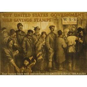 World War I Poster   Buy United States government war savings stamps 