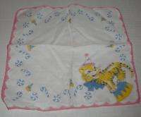 VINTAGE HANKY PARTY TIGER BLUE & WHITE CANDY CANES  