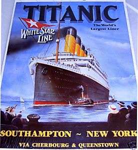 17099 TITANIC SHIP WHITE STAR LINE CLASSIC TIN SIGN  