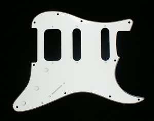 Ply Stratocaster HSS Guitar Pickguard 11 Hole   WHITE  
