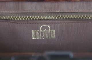 Retro Margolm Brown Clutch Tortoise Frame Purse Handbag  