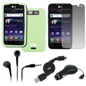   Headphones (Black) + Screen Protector + Retractable Car Charger