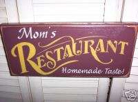 MOMS RESTAURANT wood sign country chic  