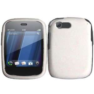 Hard White Snap On Case Cover Faceplate Protector for HP Veer 4G with 