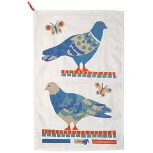  Emma Bridgewater Pat Albeck Tea Towel   Grey Pigeons 