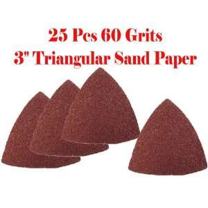 Sandpaper 60 Grits 3 Triangular San Paper w/ Velcro Oscillating Multi 