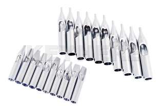 20 PCS Tattoo Stainless Steel Nozzle Tips for Needles  