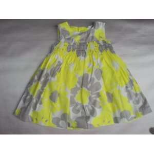 Carters Girls 2 piece Dress Me Up Yellow and Gray Floral Sleeveless 