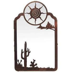  24 Southwest Scene Mirror   Honey Pinion