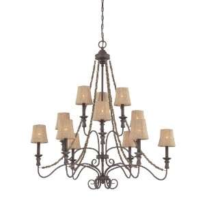 Jeremiah Lighting 27512 SI Seville Iron Quincy Transitional 12 Light 