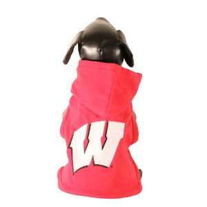  NCAA Wisconsin Badgers Collegiate Cotton Hooded Dog Shirt 