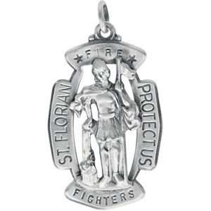   St. Florian Medal W/Out Chain 33.00X20.50 mm Medal Only CleverEve