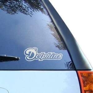  NFL Miami Dolphins 5 x 6 Silver Window Graphic Decal 