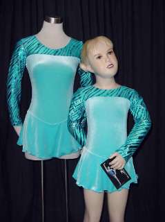 STREAMERS Foil Ice Skating Dress Dance Costume Adult S  
