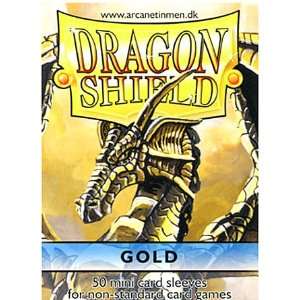  Dragon Shield Card Supplies YUGIOH Card Sleeves Gold 50 