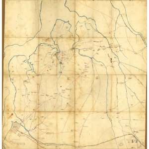 Civil War Map Map of part of Fairfax County, Virginia, south of the 