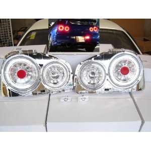  Nissan Skyline Led Tail Lights Chrome LED Taillights 1998 1999 2000 