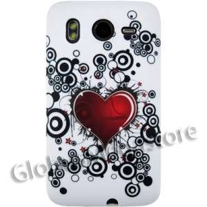 HEART GEL COVER SKiN POUCH CASE for HTC DESiRE   HD  