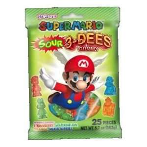  Nintendo Super Mario 3 Dees Sour Gummy Bag 14243 Toys 