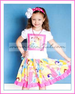   CUSTOM 4 Girl DISNEY Princess Movie TWIRL Birthday Vacation Dress