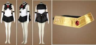   Quality Entire Sailor Moon Anime 7 Team Color Satin Cosplay Costumes