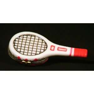  Tennis Court Racket Player Hinged Trinket Box phb