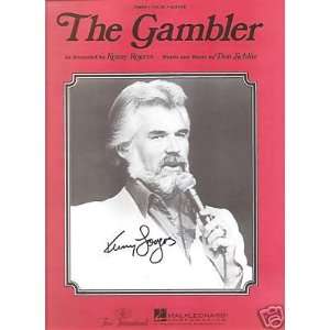  Sheet Music The Gambler Kenny Rogers 90 