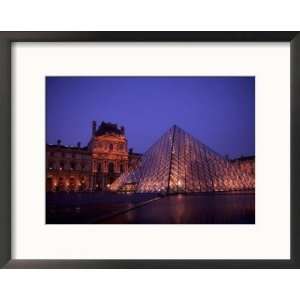Louvre Museum at Night, Paris, France Collections Framed Photographic 
