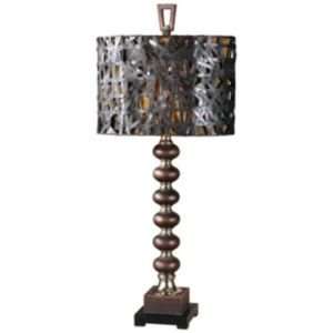 Alita Stacked Spheres Table Lamp by Uttermost   R134333, Shade Black 