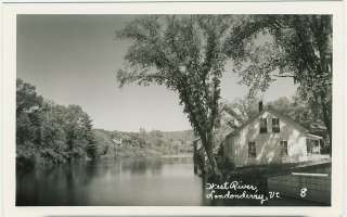 House on West River, Londonderry VT RPPC  
