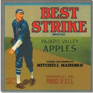  Best Strike Brand Apples Vintage Crate Label Giclee Canvas 