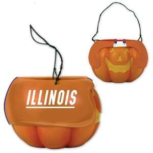 BSS   Illinois Fighting Illini NCAA Halloween Pumpkin Candy Bucket (5 