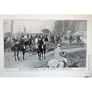  1907 Bicester Hounds Copredy Fox Hunting Sport Horses 