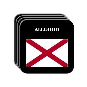 US State Flag   ALLGOOD, Alabama (AL) Set of 4 Mini Mousepad Coasters