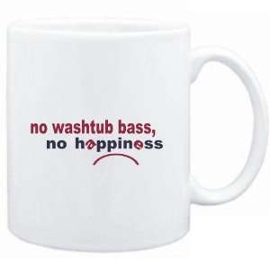  Mug White  NO Washtub Bass NO HAPPINESS Instruments 
