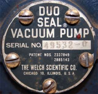 Welch Scientific Duo Seal Vacuum Pump  