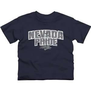   Nevada Wolf Pack Youth State Pride T Shirt   Navy Blue Sports
